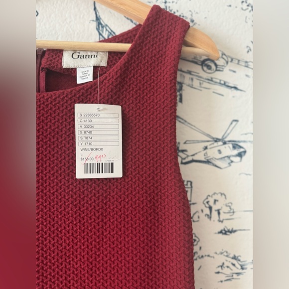 NWT - Anthropologie A-Line dress in burgundy. Never worn. No flaws. - Picture 3 of 6